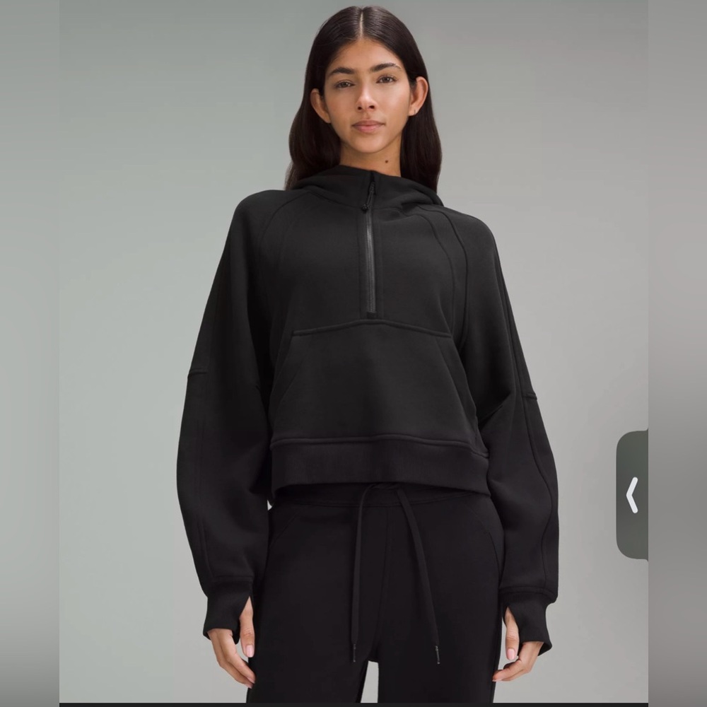 Lululemon Scuba Oversized 1/2 Zip Hoodie - Black
